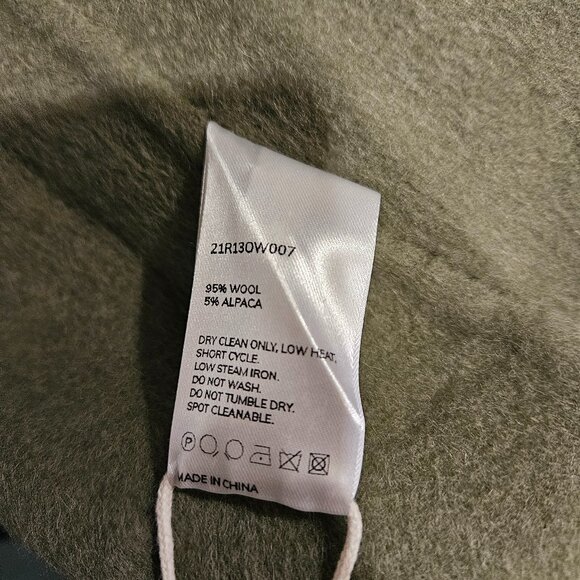 NWT NAP Oversized Olive Wool/Alpaca Long Coat - Picture 4 of 4